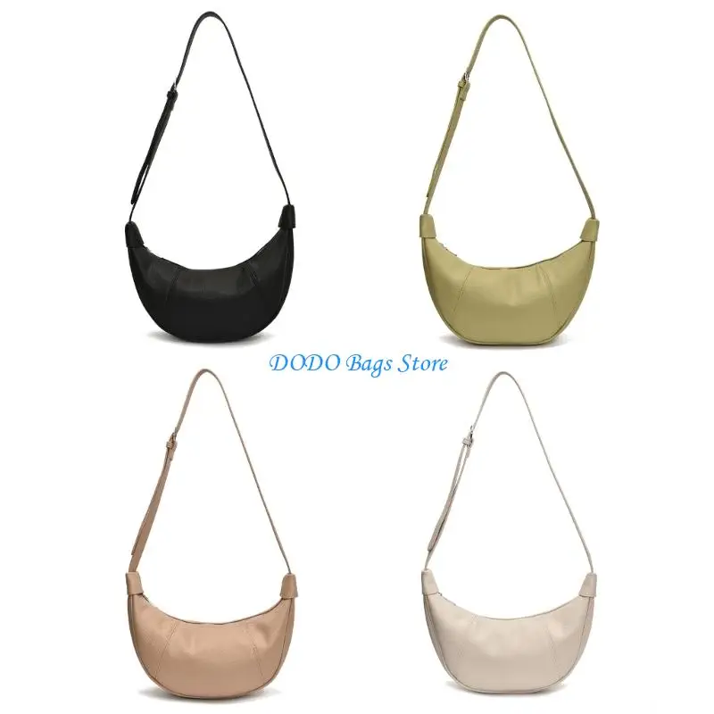 

E8FB Stylish Crossbody Bag PU Dumpling Purse Offering Comfort and Functionality