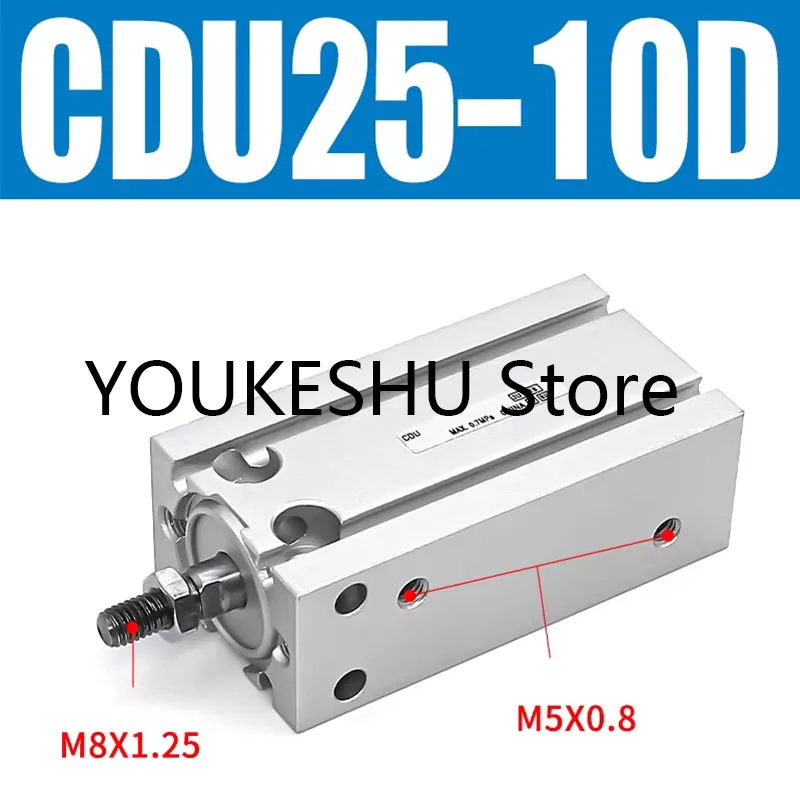 Brand New Original Free-Mount Mini Pneumatic Cylinder CDU25-10D