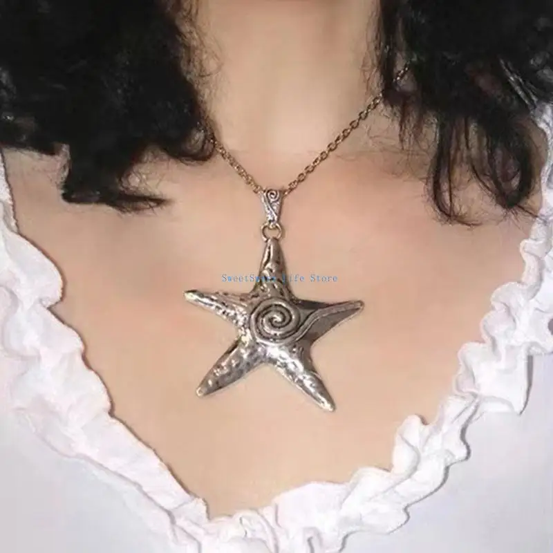 

D5QB Pendant Summer Jewelry Ocean Sea-Life Necklace Clavicle Chain