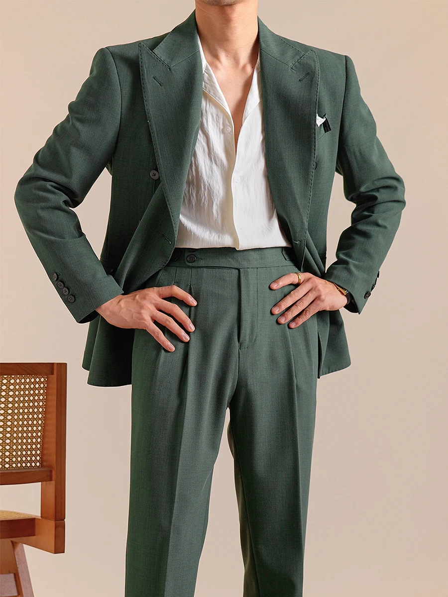 10% lã 12% modal ternos mascul - Men Formal Wear Fashion avaliação e preço
