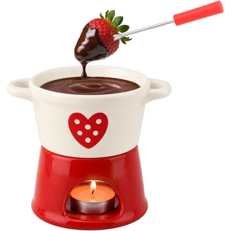 ABRU-Sweet Fondue Cup Coffee Warmer Mug For Cheese Butter Softening Dipping Tool For Home DIY Chocolate Cheese Making