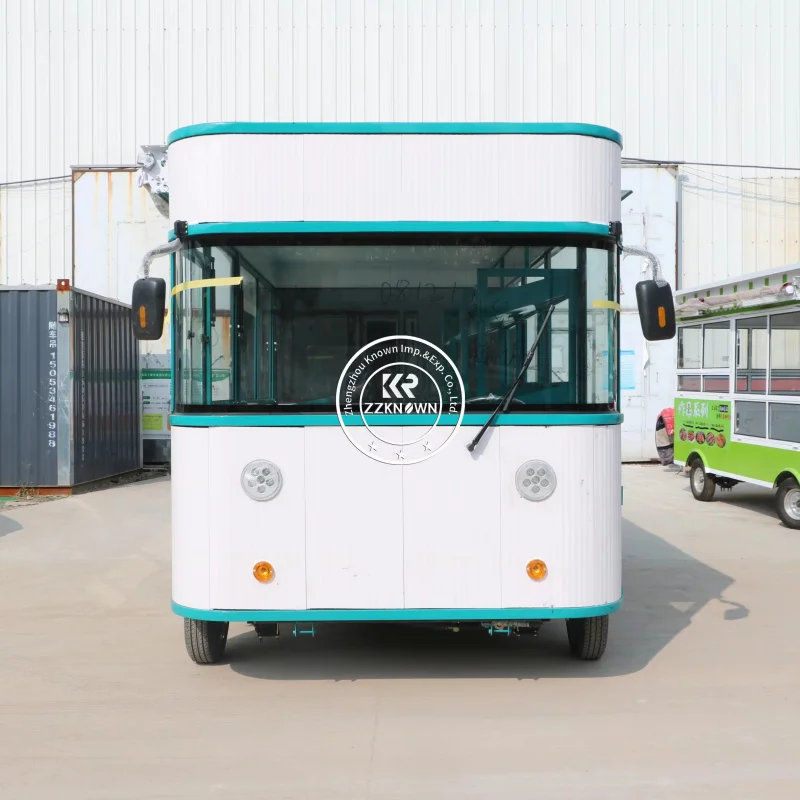 custom.Multifunctional 4-Wheel Commercial Food Truck Galvanized Steel Construction Customizable Capacity Outdoor