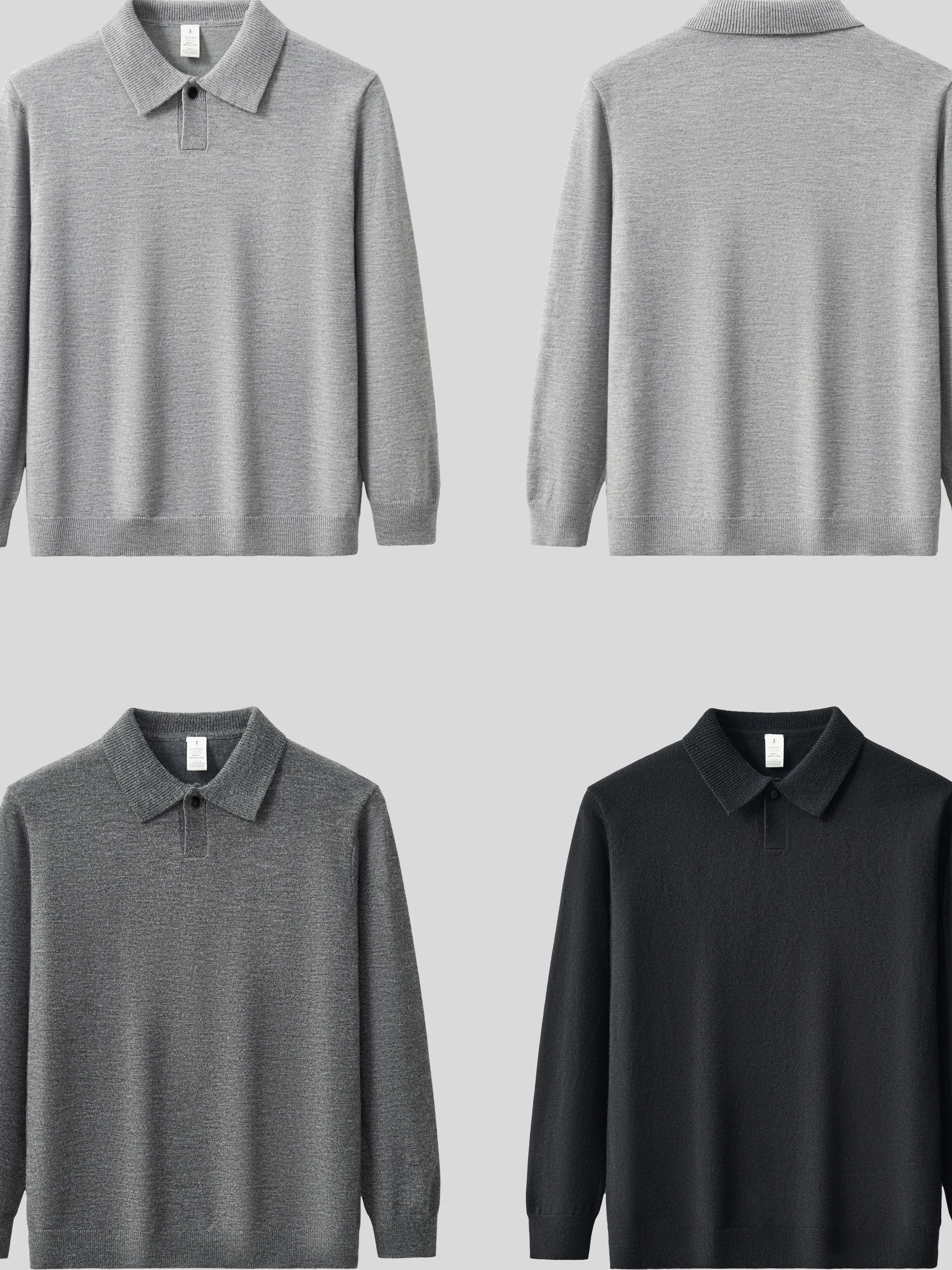 

Men's Casual Knitted Sweater Collared Base Layer Winter Commute Sle Versatile Autumn Winter Season Deep een Color Knitwear