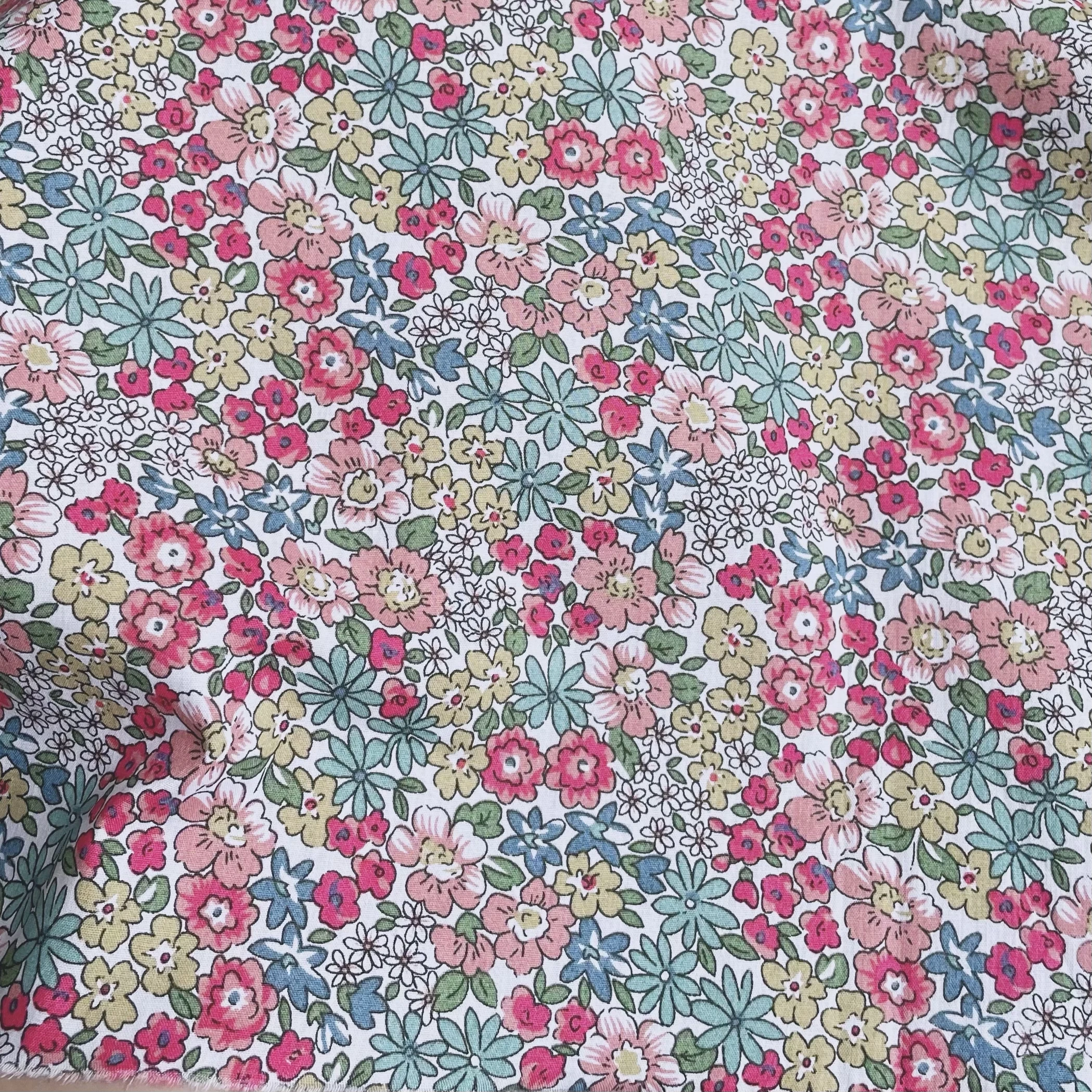 Betsy Floral 100% Cotton Poplin Fabric 40S Like Liberty Digital Printed For Sewing Cloth Dress Skirt Kids Designer Designer