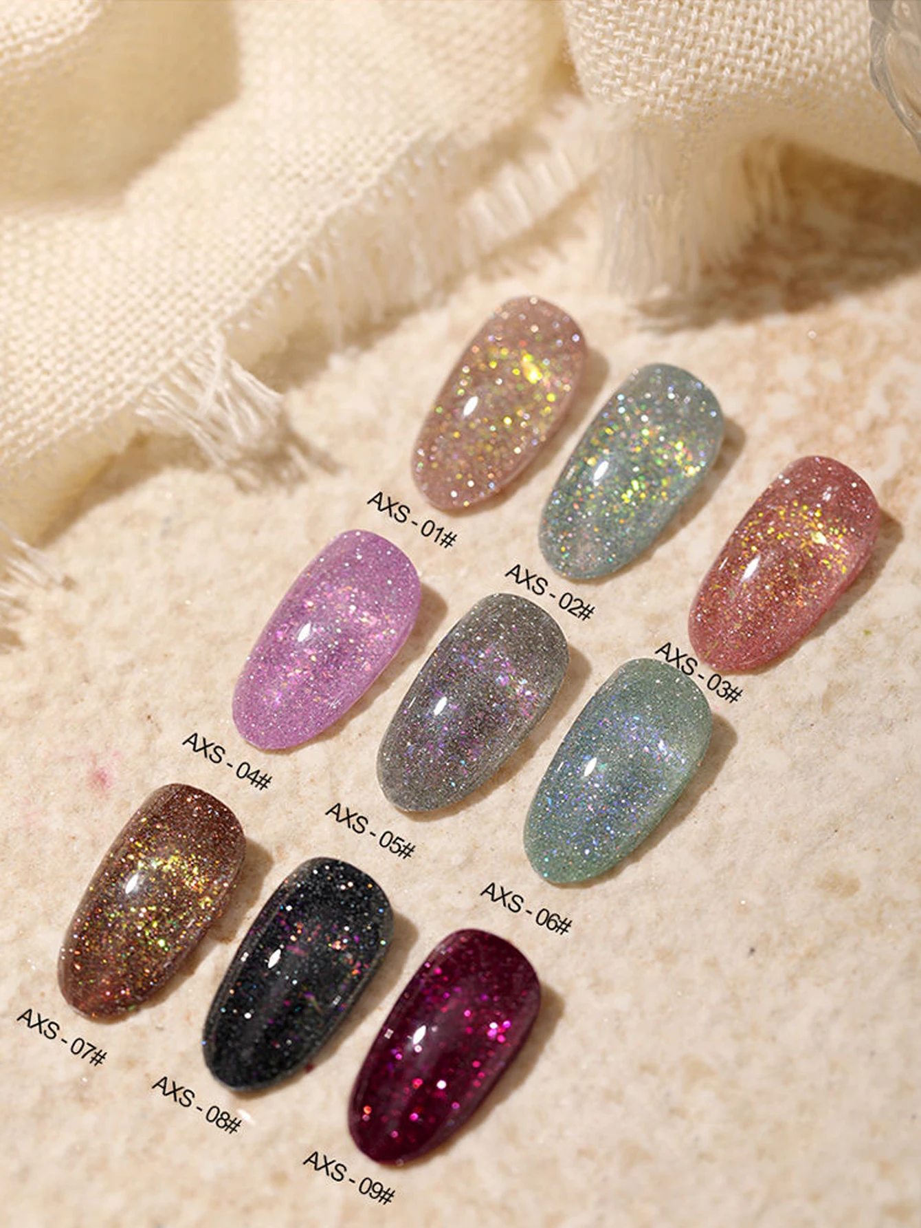 

1-9 шт., 15 мл, осенне-зимний парчовый гель-лак для ногтей с бриллиантами, УФ-светодиодный отверждаемый праздничный женский подарок, товары для дизайна ногтей, ежедневные принадлежности