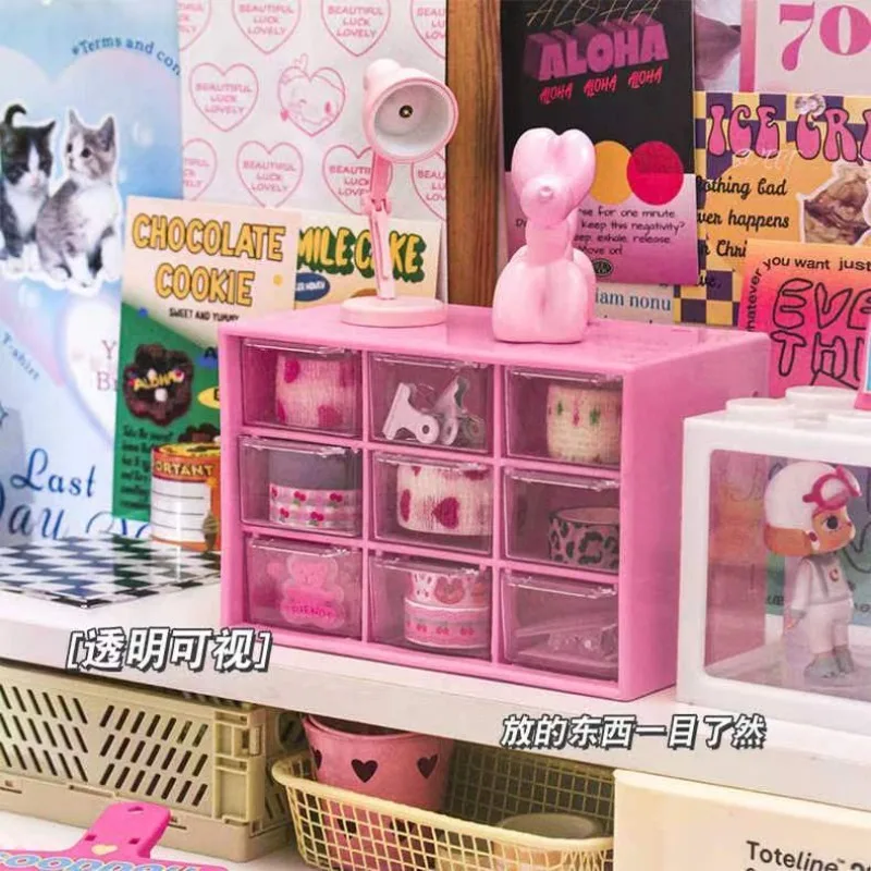 

Desktop Student Stationery Storage Box Drawer Style Jewelry Hair Accessories Beads Grid Stationery Holder Office Supplies
