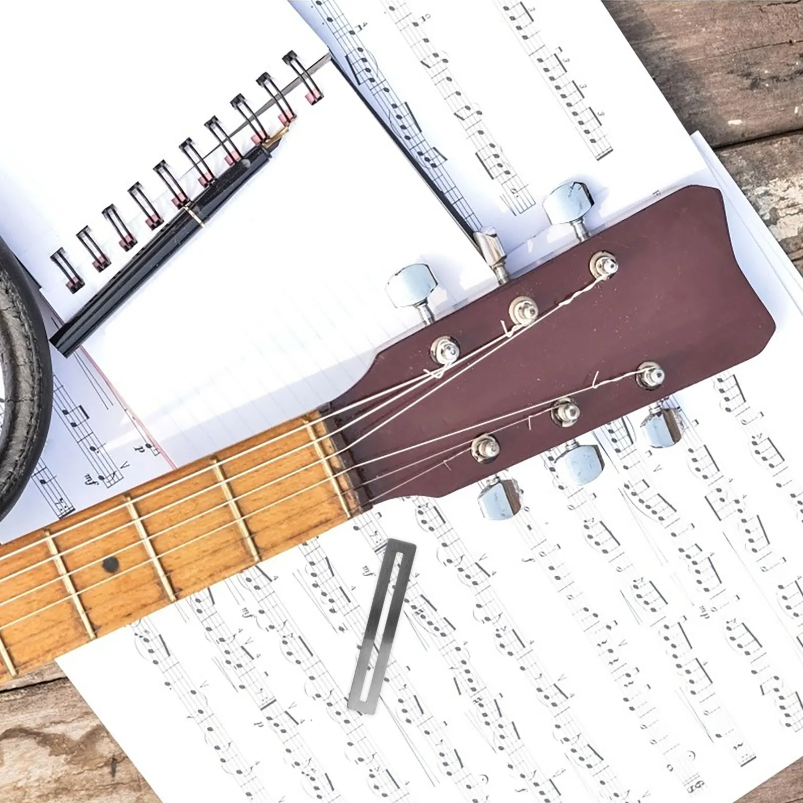 

2 Pcs Guitar Polishing Pads Fret Accessory Leveler Accessories Dressing Guards Silver Tool Bass