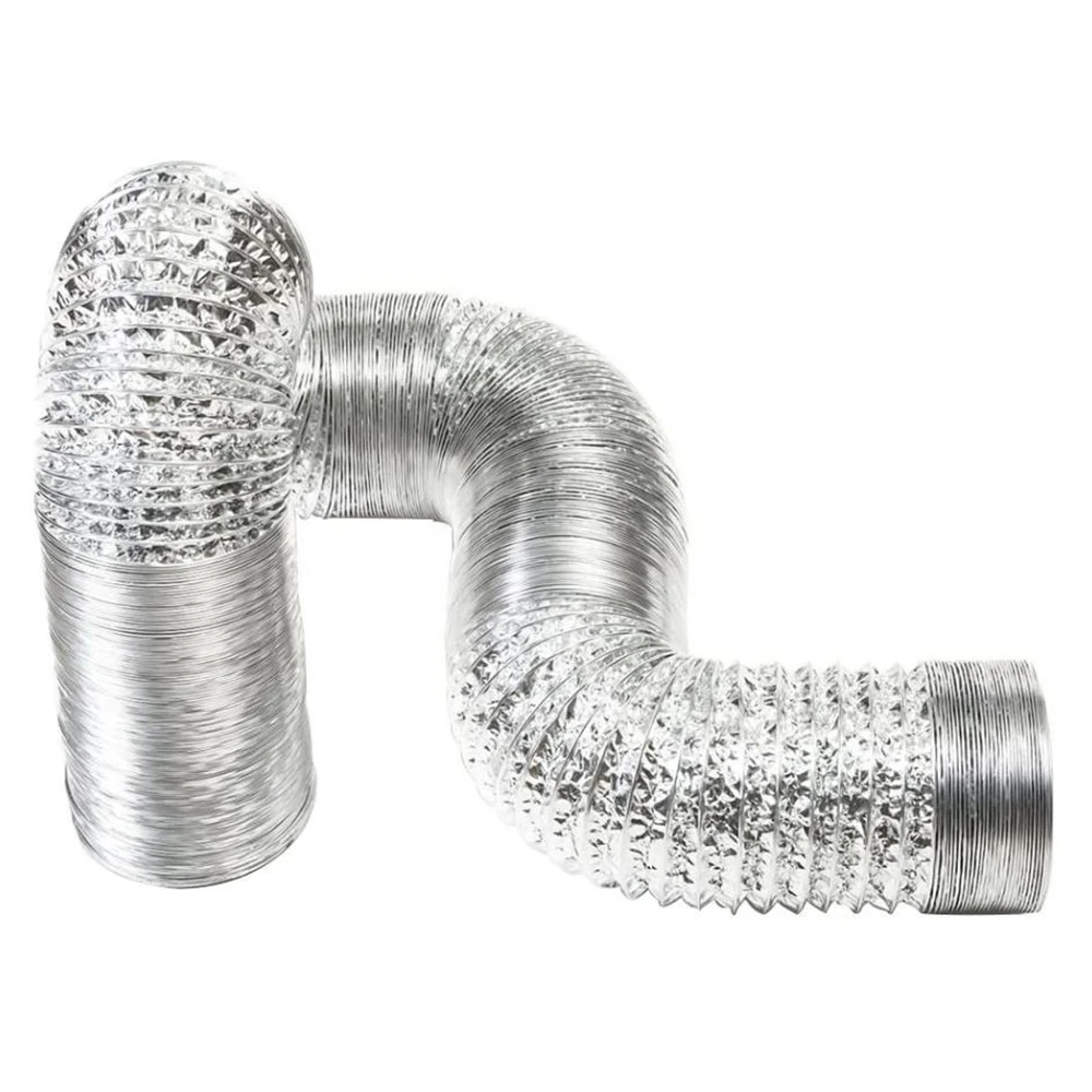 42/50/60/76/90mm Composite Aluminum Foil Corrugated Flexible Ventilation Duct Pipe Scalable Smoke Tube Air Parking Heater Hose