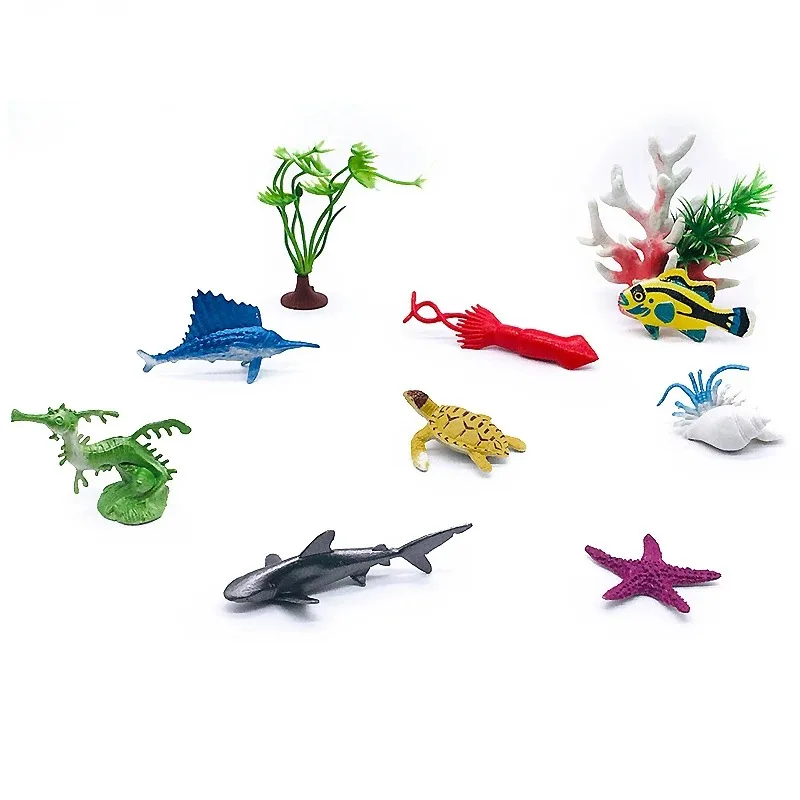 56-Piece Underwater World Model Set - Mini Marine Animals, Coral, Octopus, Nautilus, Crab, Lobster, Starfish, Ocean Model 2026