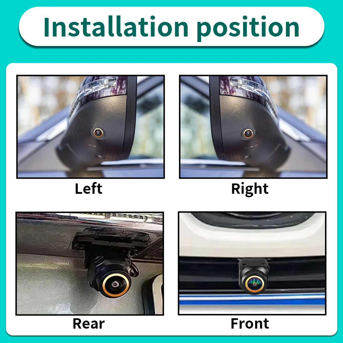 360° Degree Car Camera 1080P 3D Panoramic Surround Rear / Front / Left / Right View Reverse Camera Kits for Android Car Radio