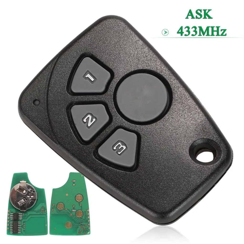 Jingyuqin 4 Buttons 433Mhz ASK Remote Control Car Key For Chevrolet Cruze Spark Onix Silverado Volt Camaro Keyless Entry