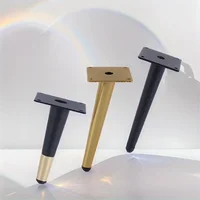 4 Uds patas de muebles patas de Metal cónicas oblicuas mate estilo mediados de siglo patas de muebles para sofá gabinete mesa silla armario DIY