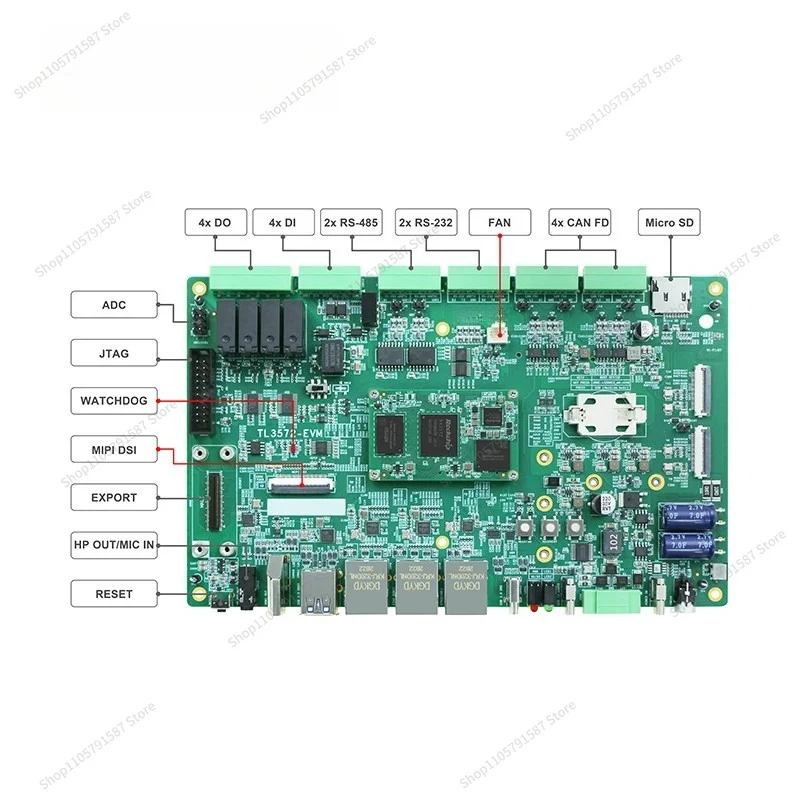 For RK3572 Industrial Development Board 8 Cores A73 4TOPS NPU AI Edge Computing