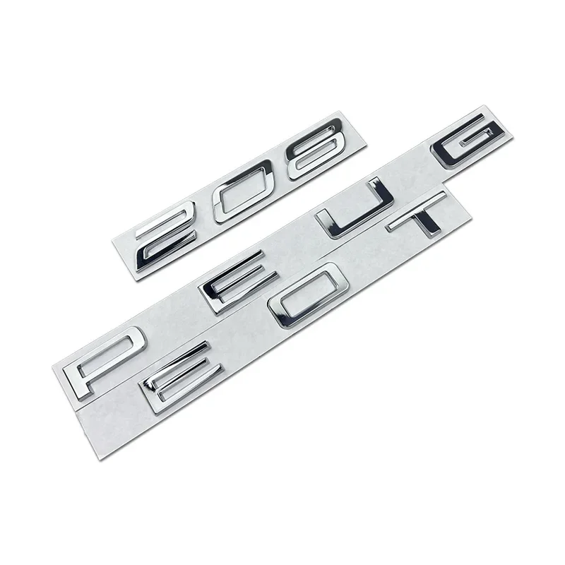 

Metal Car Rear Trunk Emblem Stickers Accessories for Peugeot 208 Letters Badge Modification Decoration