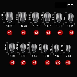 Super kurze Spitzen von Mandelnägeln, vollständige Abdeckung, geformtes weiches Gel, drücken Sie gefälschte Nägel an kleine Nägel, xxs, 120pcs 10 Hauptverkäufe Herbstnägel - №4