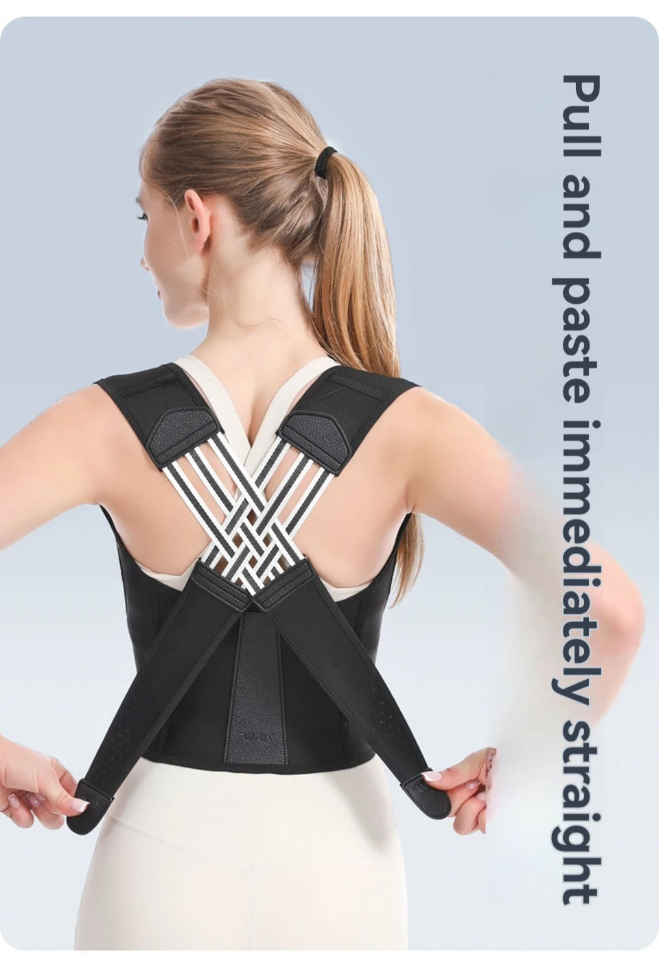 AOLIKES New Back Posture Corrector Brace for Women Men Breathable Back Posture Correction Back Support Belt Adjustable Shoulder
