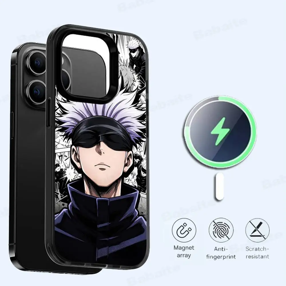 Jujutsu Kaisen Gojo Satoru Anime Magnetic Wireless Phone Case For iPhone 17 16 15 14 Plus 13 12 11 Pro Max