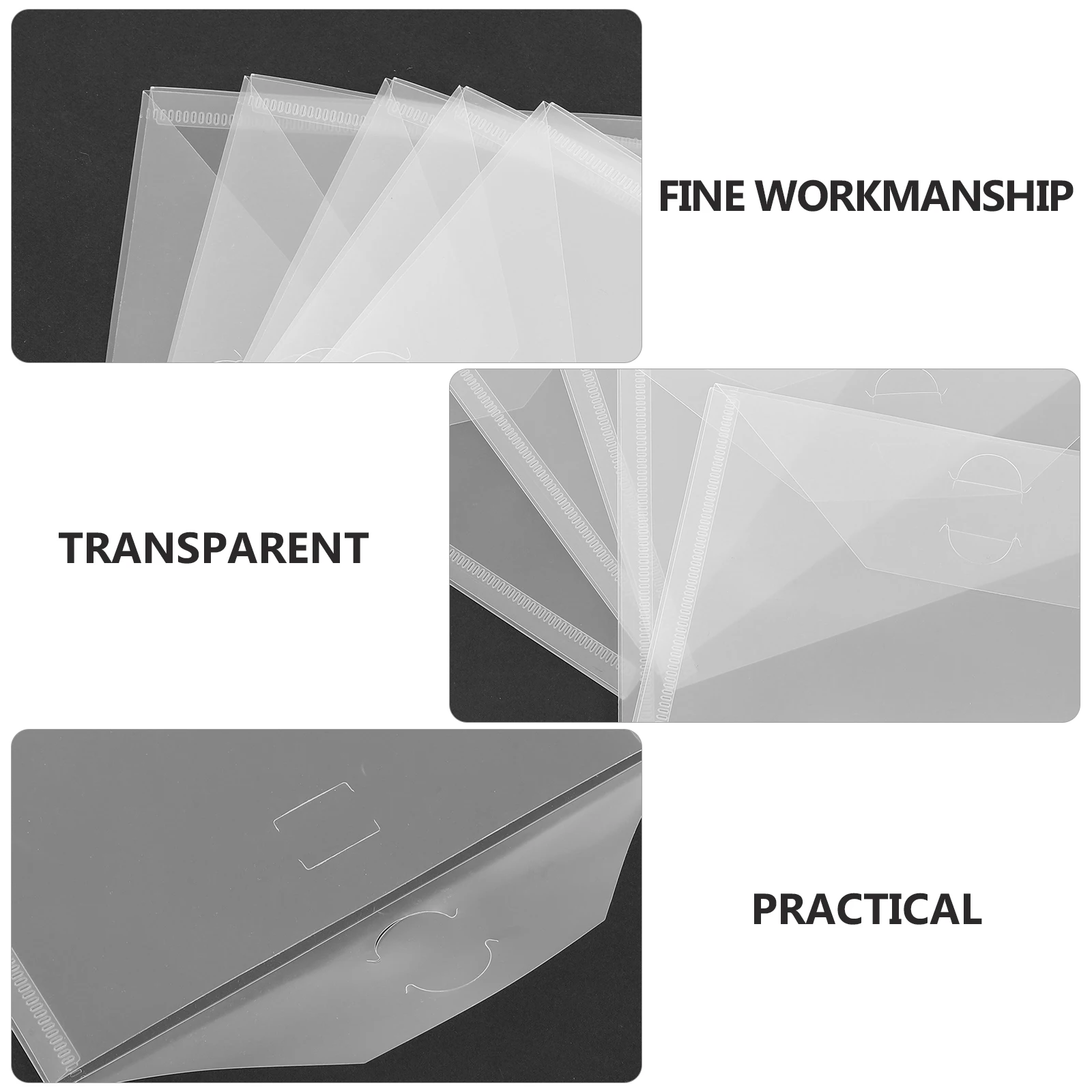 

5Pcs Cutting Dies Storage Bags Transparent Stencil Organizer Document File Holder Cards Photo Storage Stencil Bag