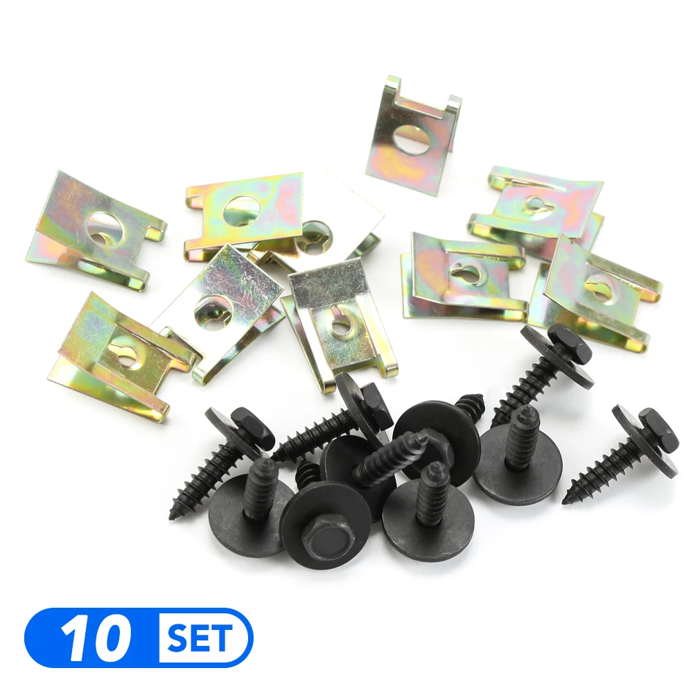 Car U Nut Hex Screw Auto Fastener Clips for Ford Focus MK 3 C-MAX Fiesta Galaxy Fusion Explorer Escape Shelby Edge Ecosport Kuga