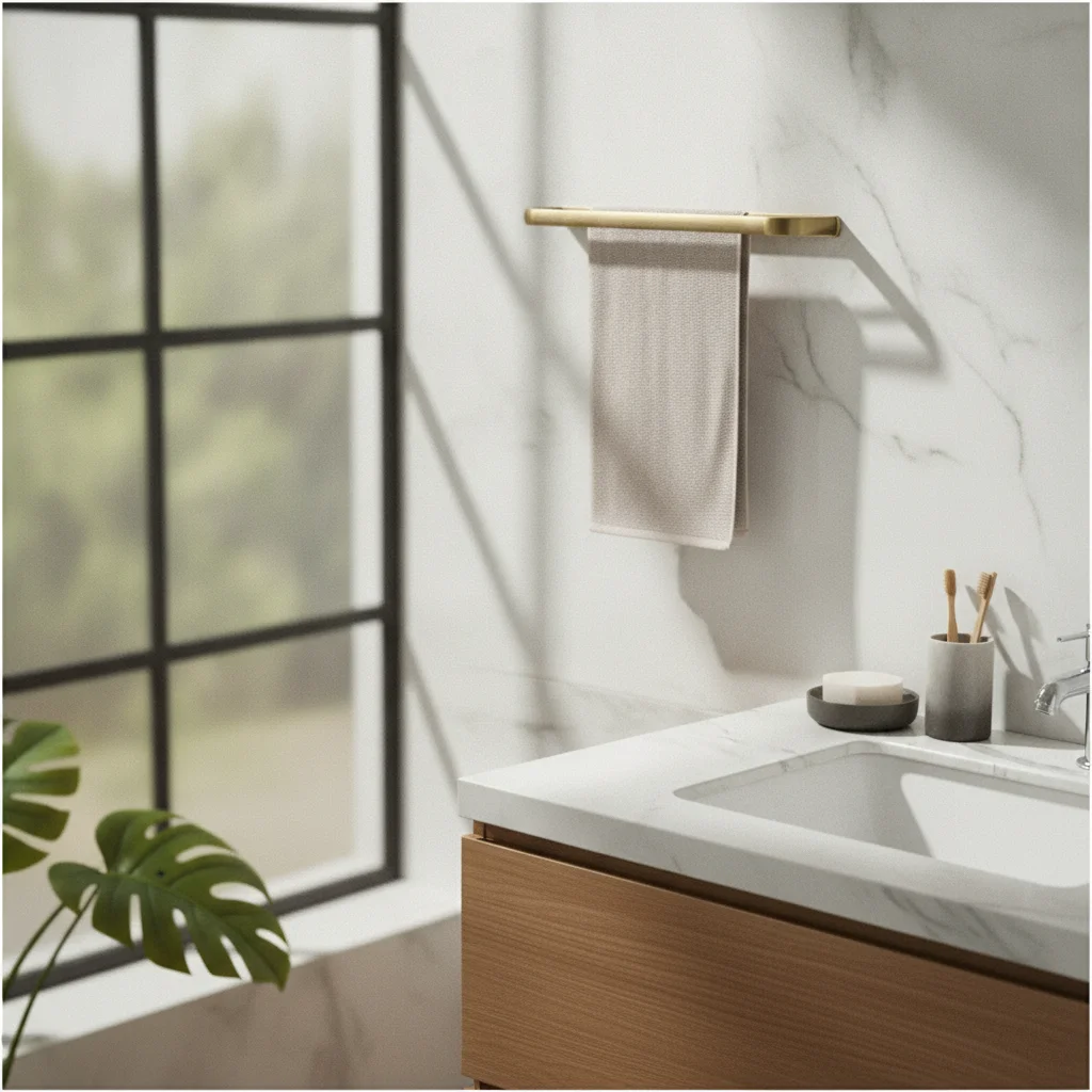 Double Towel Rack Antique Bronze Towel Rack with Double Rods Hardware Stainless Steel Easy Installation for Homeowners, Bathroom