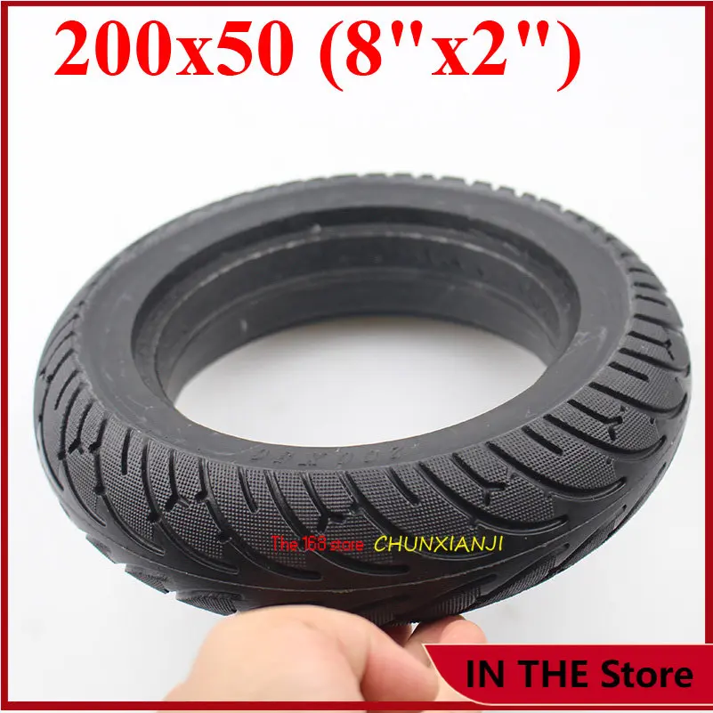 Size 200x50 Solid Tubeless Tire 8inch Wheel Tyre  (8