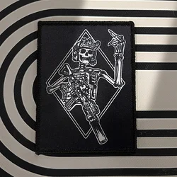 Danemark ge de Moral du Télescope FOG Reaper, Emblème de Crâne, Patchs à Crochet et Boucle, Décoration de Sac à Dos, Autocollant d'Impression