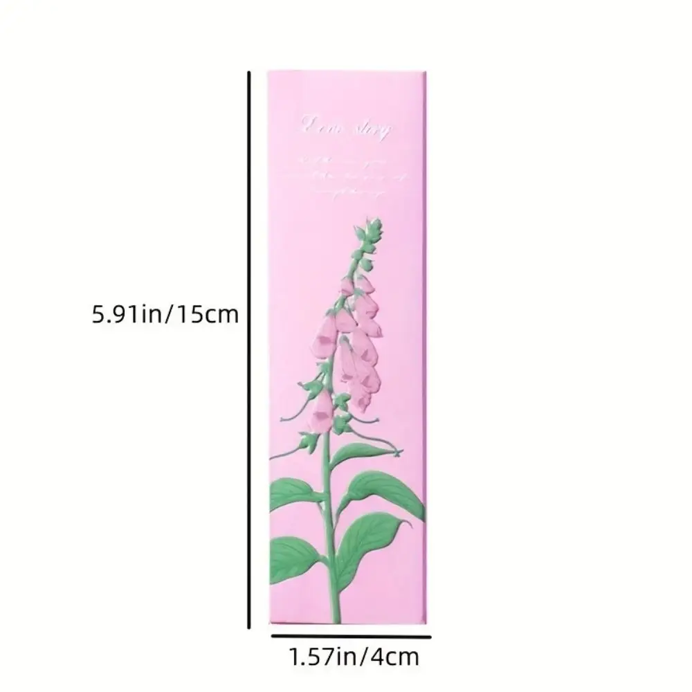 20 sheets Three-dimensional Embossed Stereo Bookmark Flower Natural 3D Advanced Page Card Plant Fancy Message Card Students
