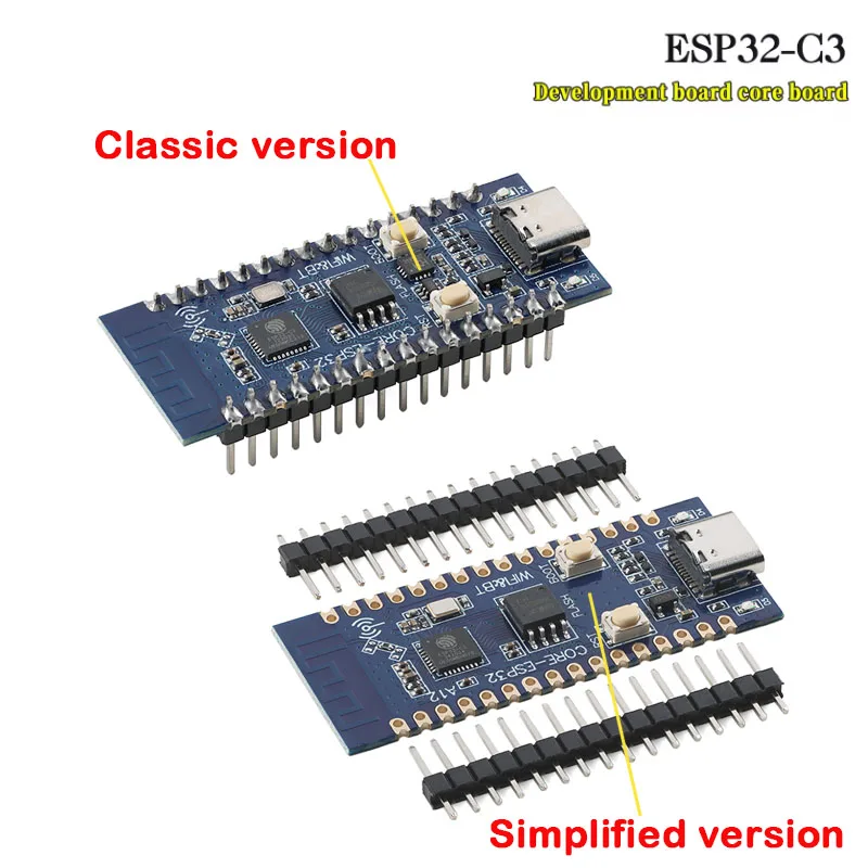 ESP32-C3 Development Board 2.4G WIFI Bluetooth Module Core Board CH343P 32Pin for Verifying ESP32C3 Chip Function Blue