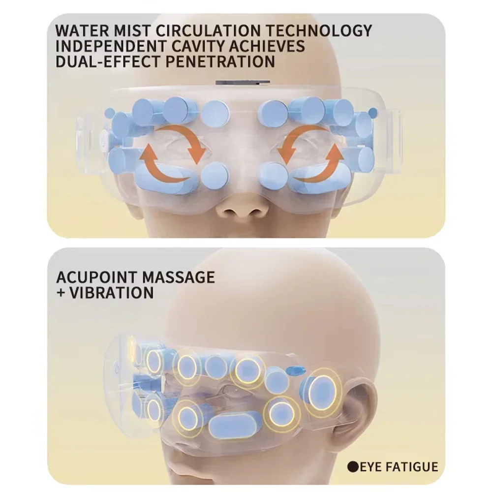 أداة تدليك العين الاهتزاز التدفئة أداة تدليك العين تخفيف تعب العين الانحلال النوم العناية بالعين الجمال الصحة #5