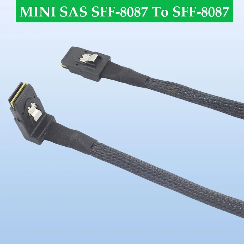 

ADT-Link MINI SAS SFF-8087 к SFF-8087 Внутренняя изгиба 90 градусов Встроенный серверный высокоскоростной кабель 12G 0,5 м 1 м Дополнительно