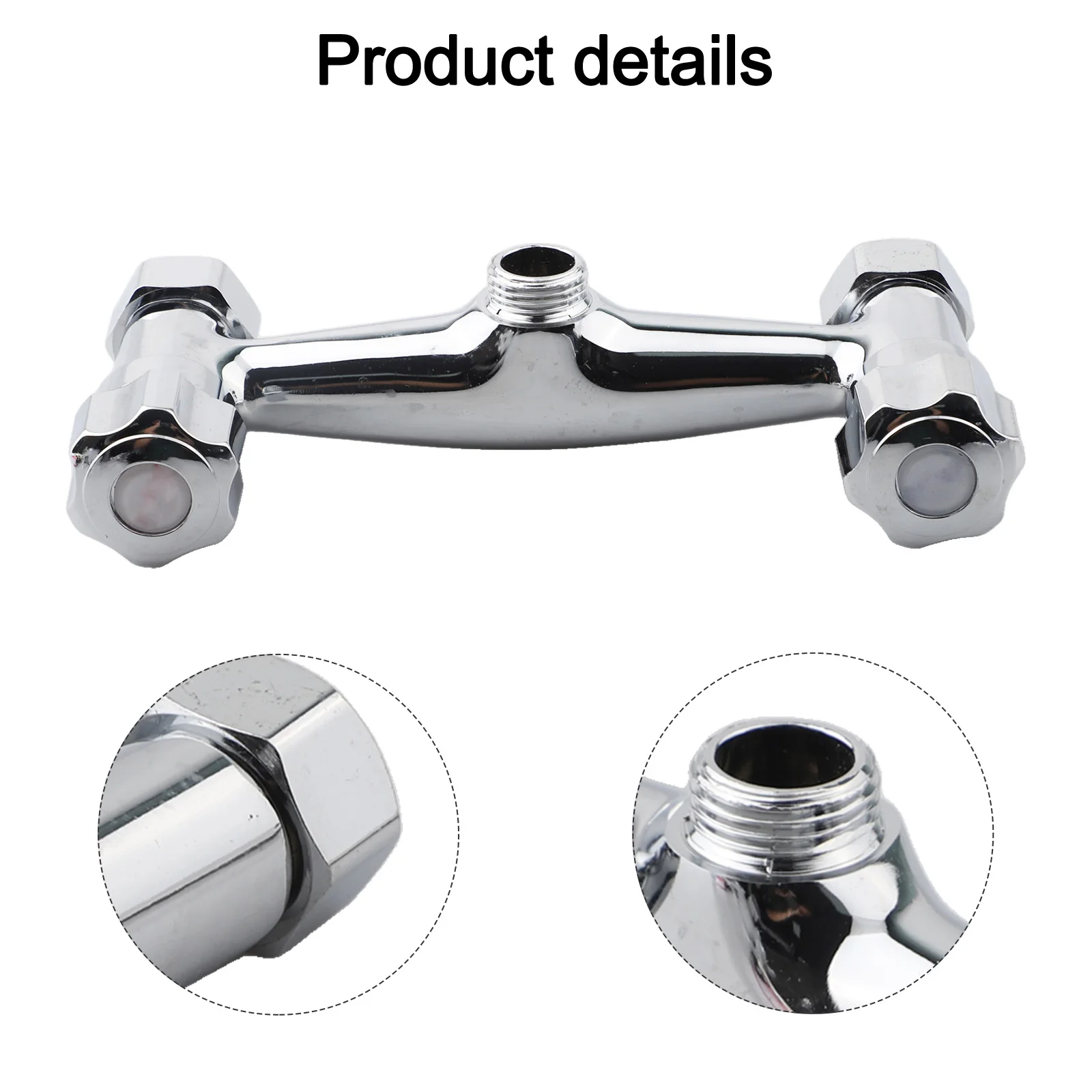 Badezimmerrenovierung Doppelgriffmischer Messing Auslaufventil Chrom Dusche Rückflussschutz Rückschlagventilschutz