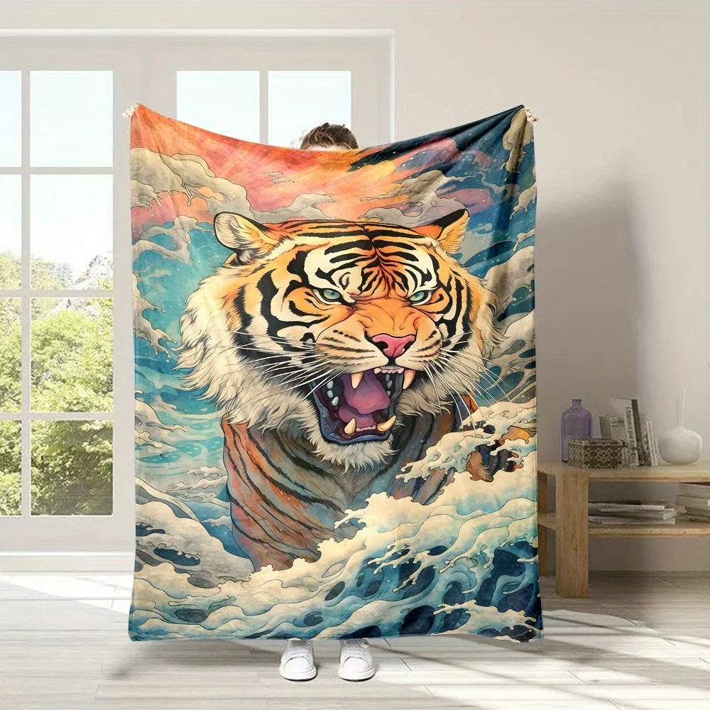 cobertor-de-flanela-com-estampa-de-arte-japonesa-fierce-tiger-design-vibrante-em-laranja-branco-e-preto-com-ondas-nuvengentas-macio-e-aconchegante