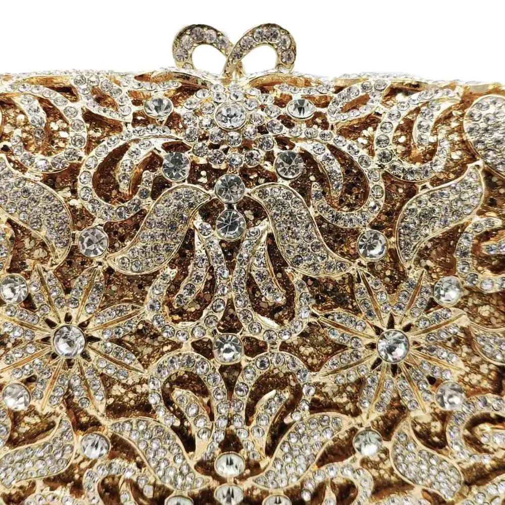 Bolsa De Noite De Cristal De Flor Para Mulheres, Embreagem De Diamante, Saco De Festa De Casamento, Bolsa De Noiva, Boutique De Fgg, Em estoque