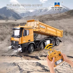 Huina New 1536 1/14 RC 12CH Alloy Electric 8-Wheel Heavy duty Construction Vehicle Remote Controlled Car Model Adult Boy Toy