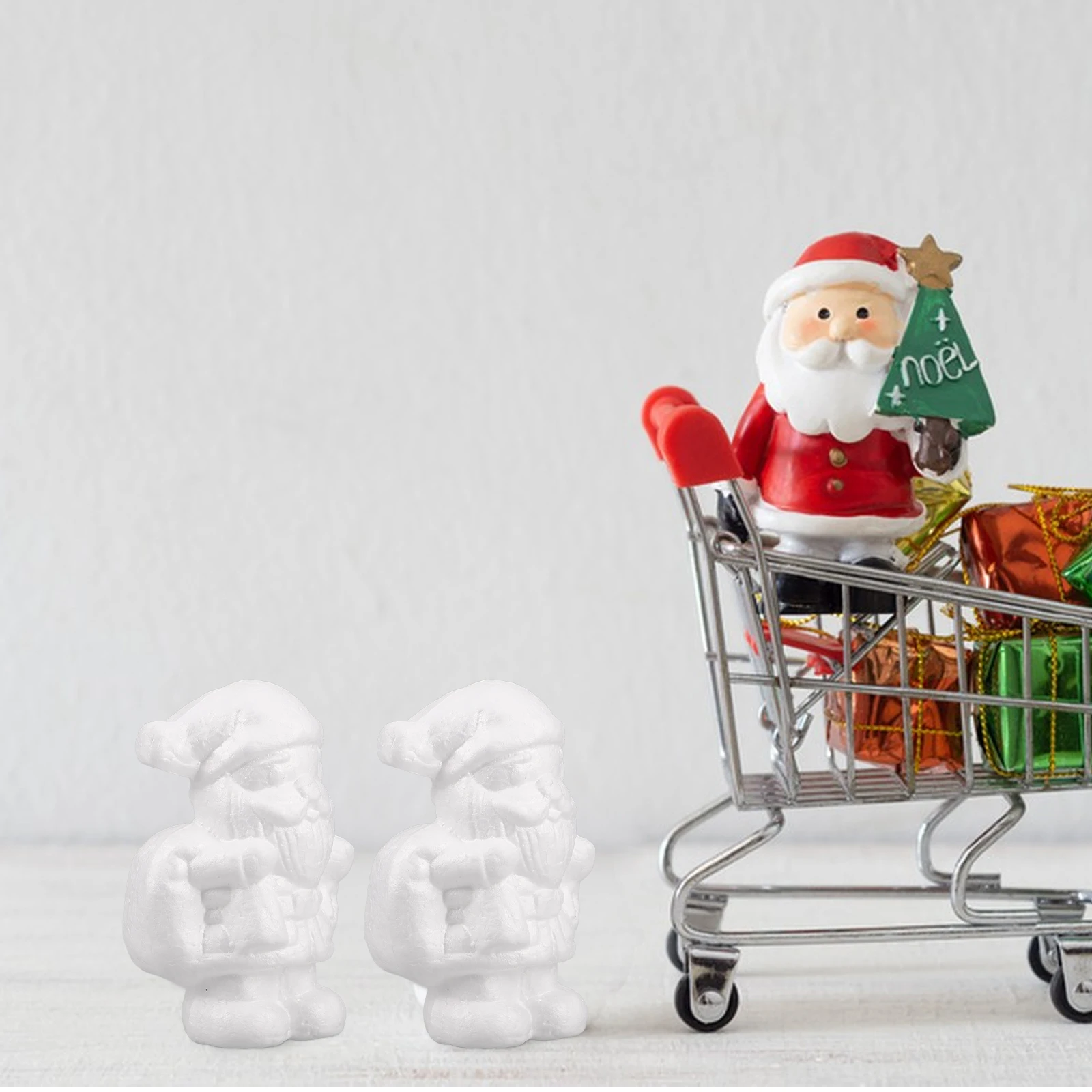 

6pcs Santa Claus Foam naments Delicate Workmanship Lightweight Vivid Pictures Ideal Gifts Premium Material Unique Shape