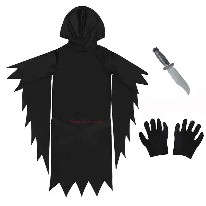 

2025 New Kids Adult Devil Scream Role Party Halloween Game Costumes Jumpsuit Horrific Death Zombie Cosplay Costume☆☆☆aa