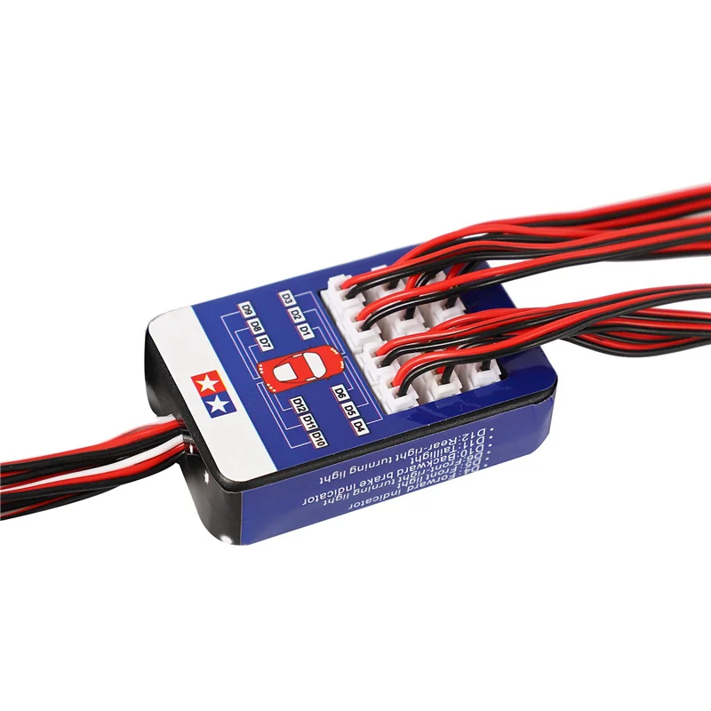 

AS96-5X 12 LED Lighting Kit Steering Brake Simulation Flash Light For 1/10 Scale Models RC Car Yokomo Tamiya HSP HPI AXIAL