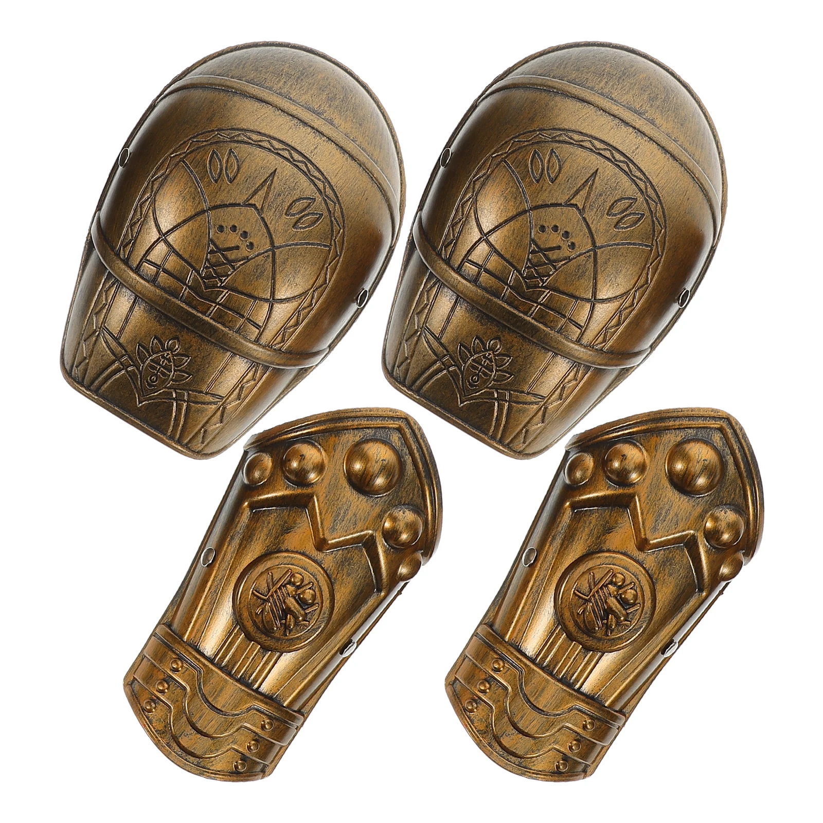 어깨 액세서리 어린이 로마 갑옷 의상 놀이 세트 솔리드 컬러 보호 장비 조절 가능한 스트랩 갑옷 소품 할로윈