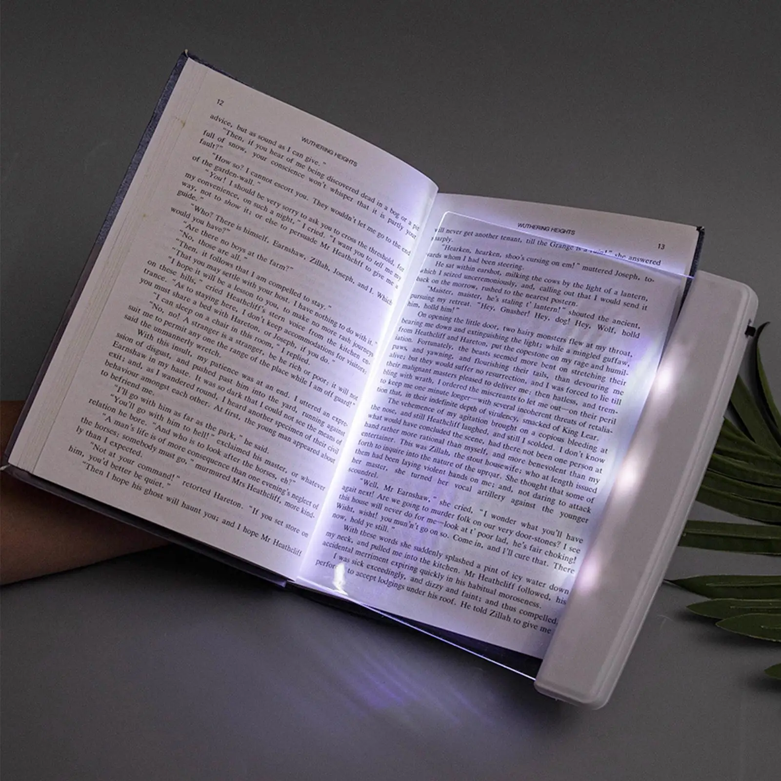 Flat Book Light LED Panel Detachable Clip Lamp Book Lights for Reading at Night for Kids Women Men Readers Bed Desk Bedside