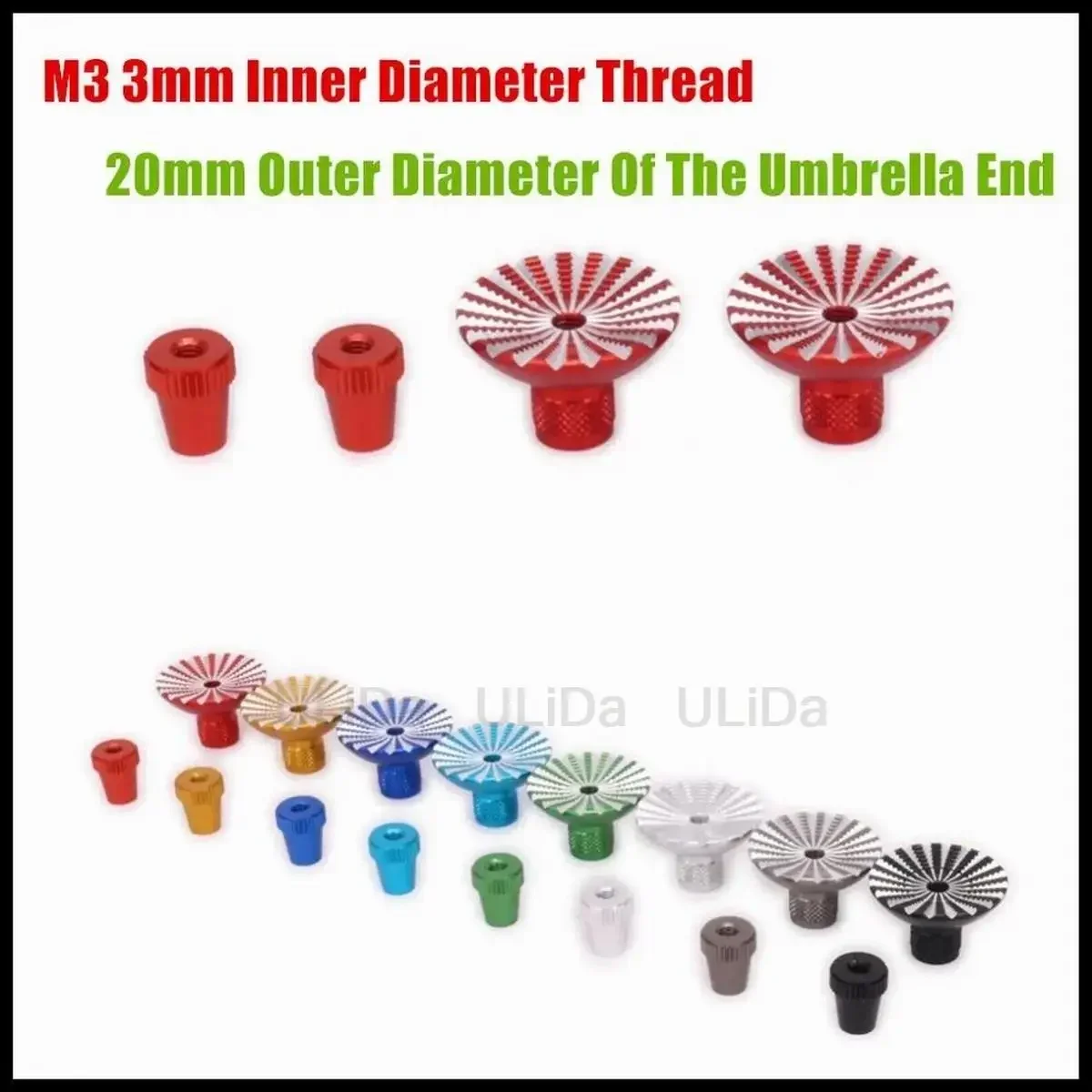 1Pair M3 M4 Aluminum Transmitter Joystick Thumb Stick Umbrella Thumbstick Non-slip Rocker for RC Drone Remote Controller Parts