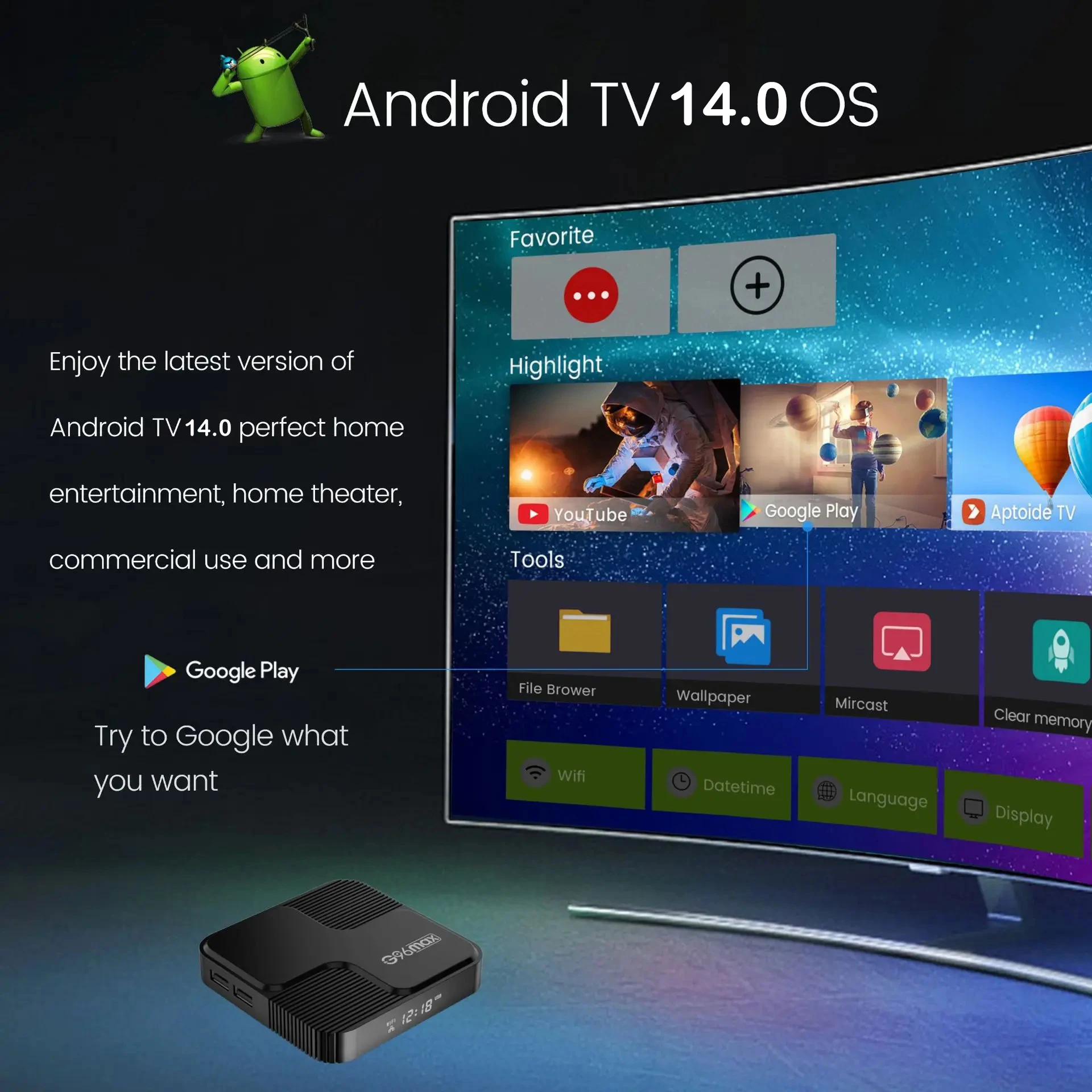 Smart TV Box Android 14 G96 Max Allwinner H618 Dual Wifi 2.4G&5G Quad Core AV1 Google Voice Ram 8GB Rom 64GB 128GB Media Player