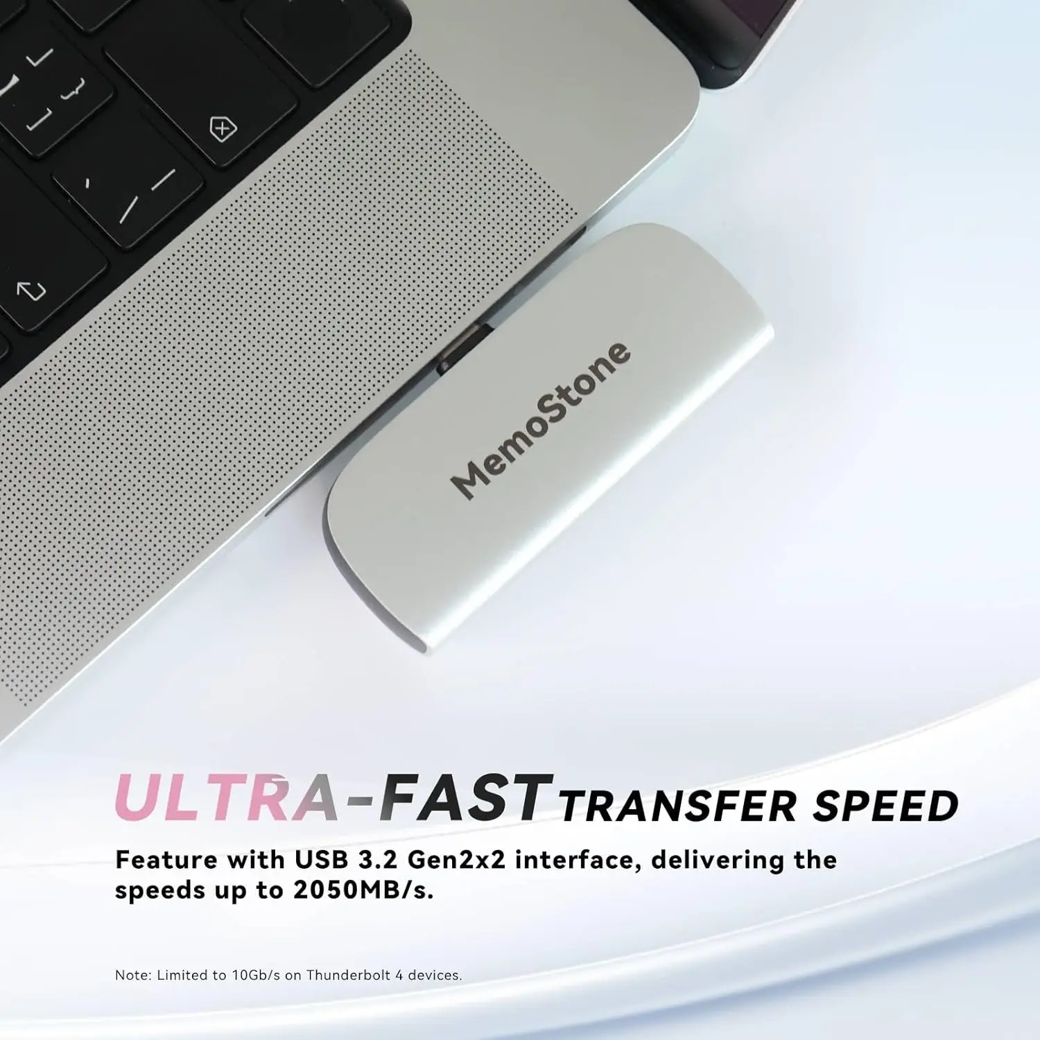 KingSpec MemoStone 512G 1TB 2TB Portable SSD USB-C 20Gb/s External USB Flash Hard Drive 2000MB/s Hard Disk for Smartphone Tablet