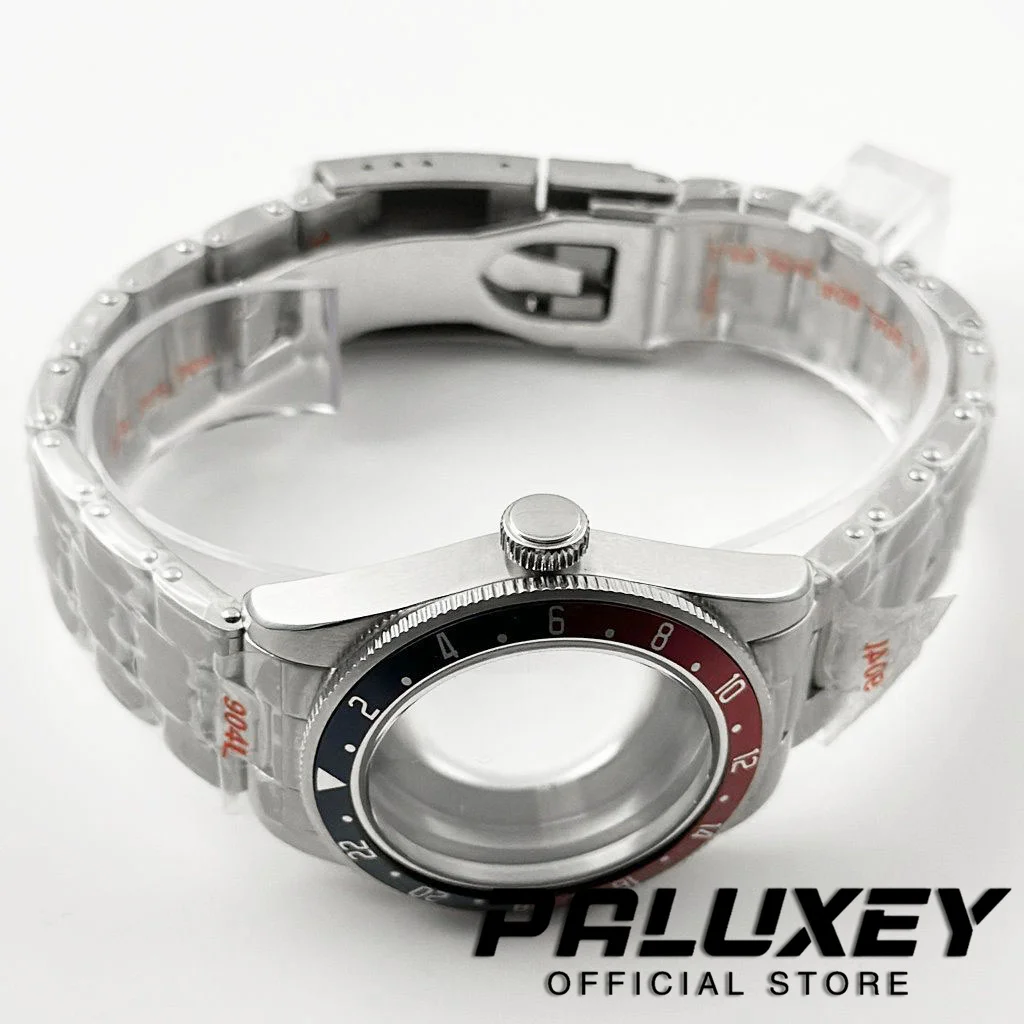 39MM Silver Sterile Case Domed Sapphire Crystal Waterproof Stainless Steel Watch Case Fit NH34 NH35 NH36 ETA2824 PT5000 Movement