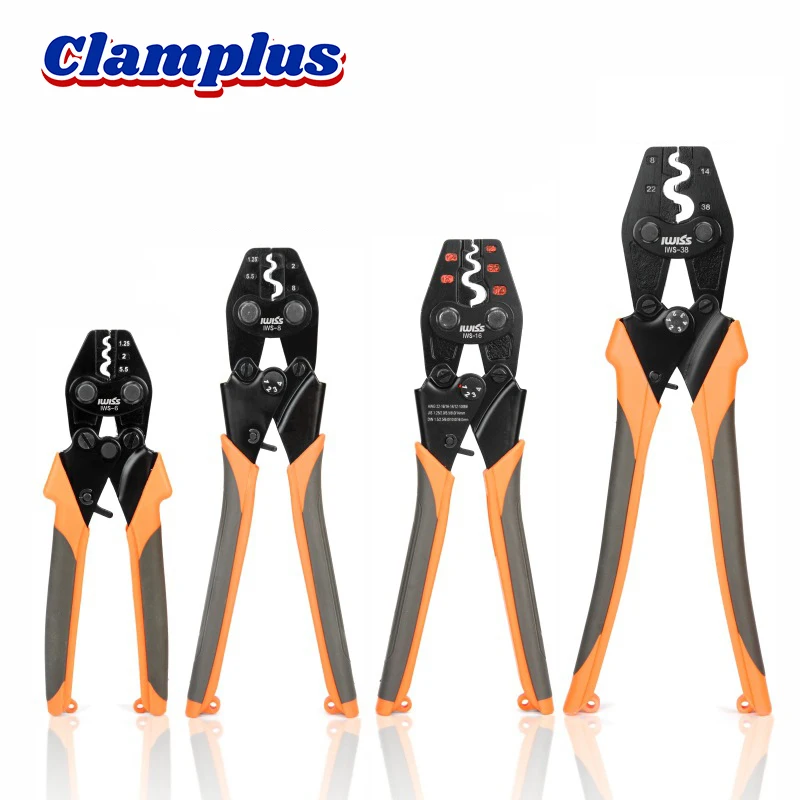 

IWS-6/8/16/38 crimper plier Ratchet Crimping Tool for Non-Insulated Terminals 1.25-6MM² Polished Jaw Pressure regulating device