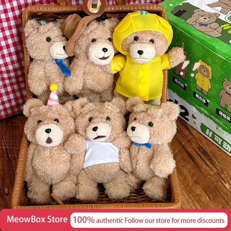 

Genuine Pop Mart Collaborates With Ted 2: Articulated Plush Keychain Blind Boxes Toys Toys For Girl Cute Stuff Surprise Toys