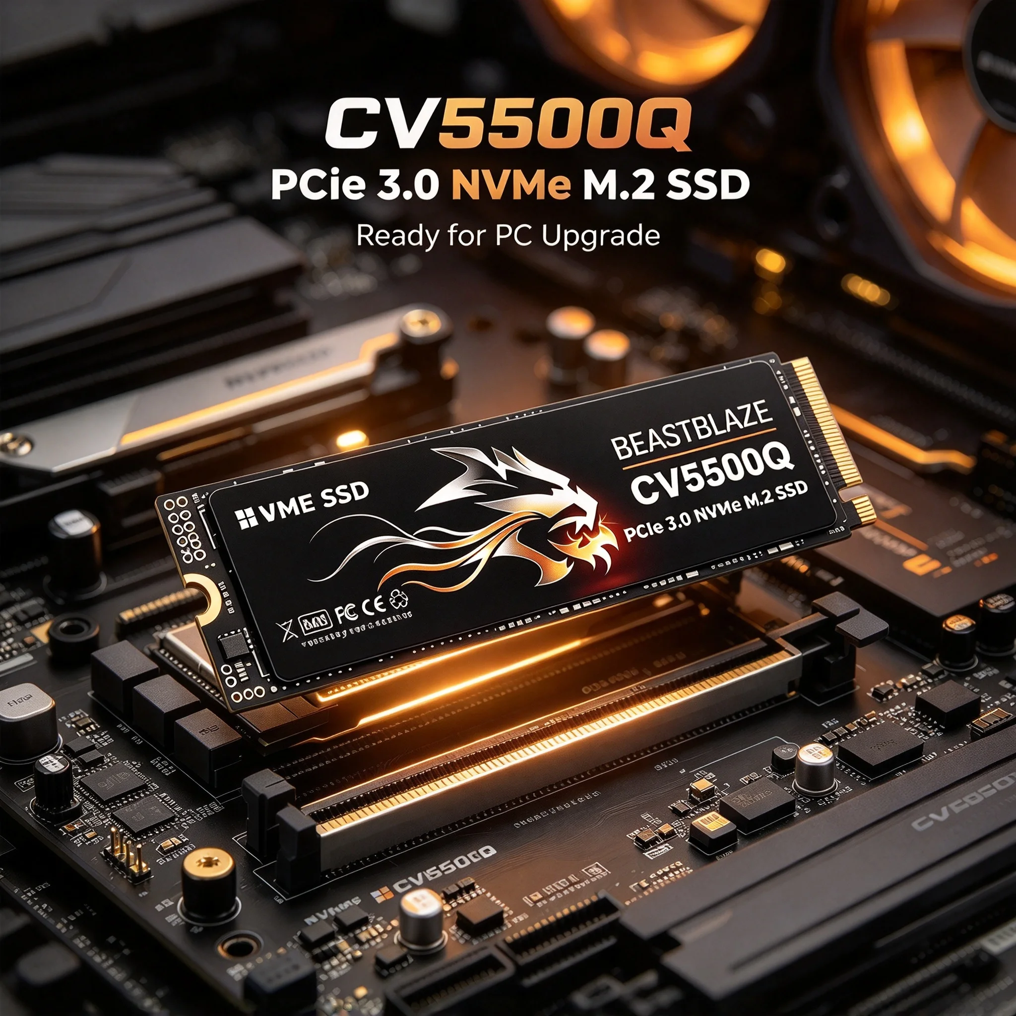 CV5500Q M.2 NVMe Inside Solid State Drive, 4TB/500GB/1TB/2TB, Quick Transfer Storage, PC, Gaming, Desktop, Laptop. Prime Boost.