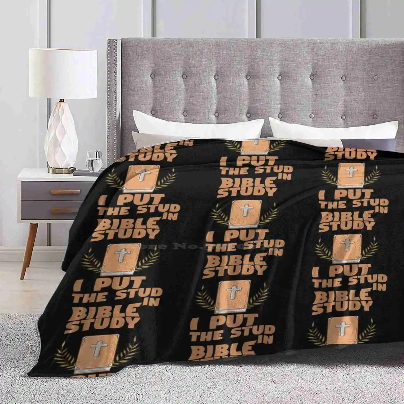 I Put The Stud In Bible Study New Arrival Fashion Leisure Warm Flannel Blanket God Faith Bible Verse Christianity Hope