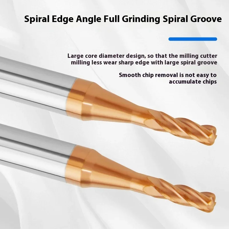 HRC60 micro-pathDeep Groove รอบจมูกมีด R1 1.5/2 3 มุมรัศมีเครื่องบด CNC R Niu Niu เครื่องตัดทังสเตนคาร์ไบด์เหล็ก