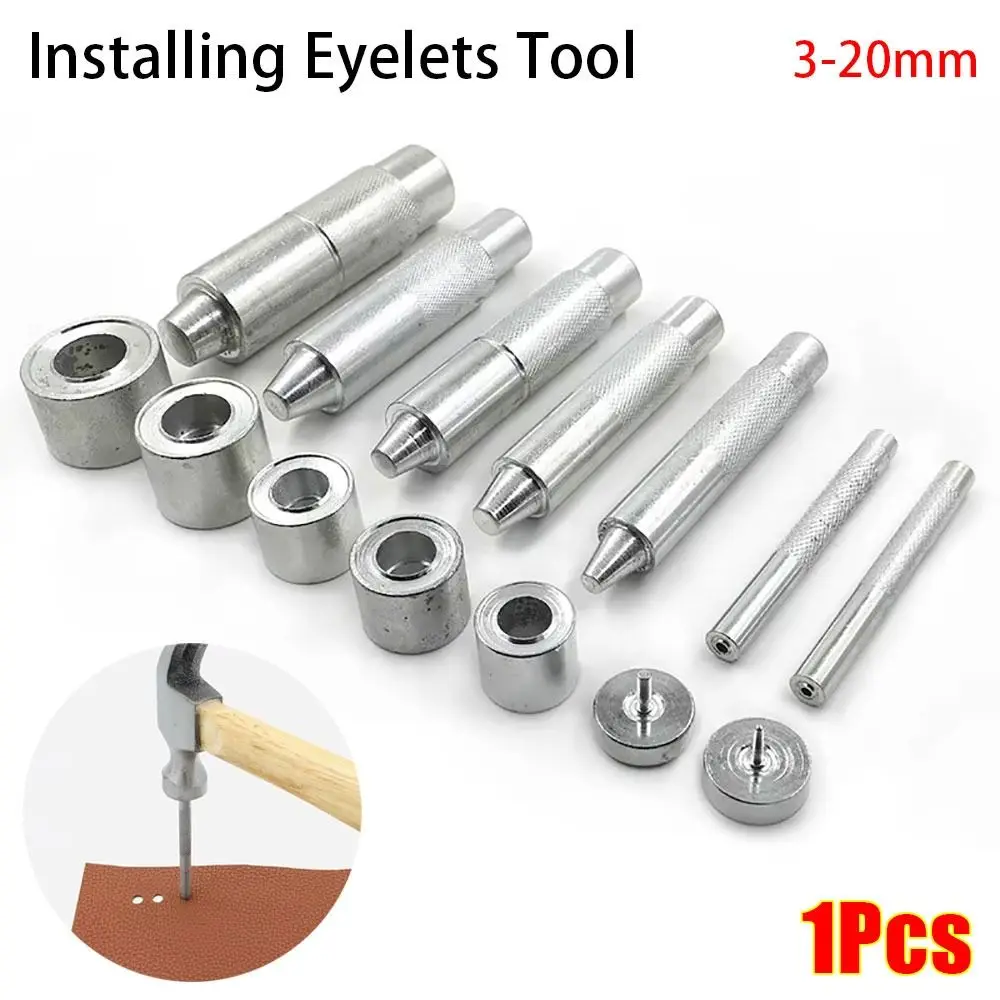 1Pcs Handmade Installing Eyelets Tool Carbon Steel DIY Accessories Leather Eyelets Mold 3-20mm Metal Grommet Installation Tool