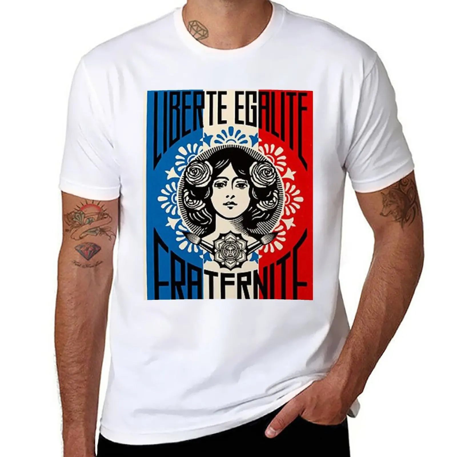 

New Liberté, égalité, Fraternité French for liberty, equality, fraternity, national motto of France T-Shirt